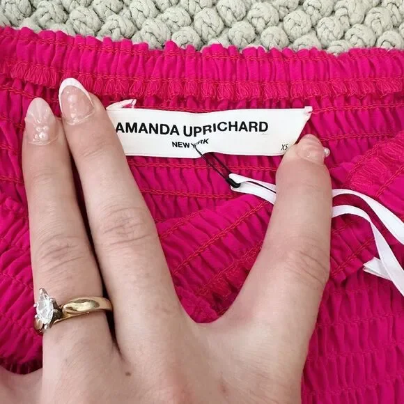 NWT Amanda Uprichard Mariska Hot Pink Skirt
